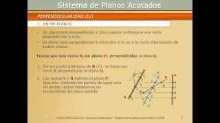 Sistema de Planos Acotados 04 Perpendicularidad entre rectas y entre planos [upl. by Selin]