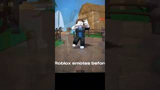 Roblox emotes now vs before roblox edit emotes short [upl. by Nnylirej183]