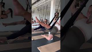 Aerial Yoga Training in Uluwatu Bali travel beach boracay [upl. by Ainoet]