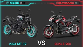 2024 Yamaha MT 09 🆚 Kawasaki Z 900  Comparison  Mileage  Top Speed  Price  Bike Informer [upl. by Breen970]