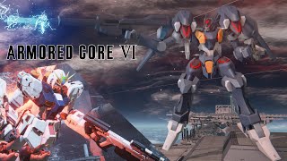 Gundam Pharact VS Nu Gundam Boss Fight  ARMORED CORE 6 [upl. by Nilyam]