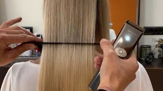 Brenda Gets Her Blonde Cut into a BLUNT BOB [upl. by Ayatal]