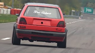 1400HP VW Golf 2 Big Turbo 0340 Acceleration  Extreme fast top speed run [upl. by Margie]