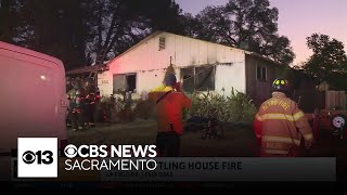 Crews battle early morning house fire in Fair Oaks [upl. by Assertal]