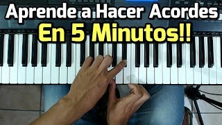 Acordes  Como Tocar El piano  Fácil y Rápido  Para Principiantes [upl. by Ailegave530]