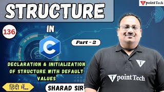 Declaration amp Initialization of Structure with Default Value in C Part2  Structure in C Language [upl. by Adriene]