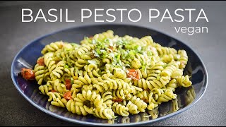 EASY Basil Pesto Pasta Recipe  How to make FRESH PESTO [upl. by Schroeder30]