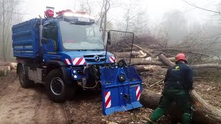 Kraftpaket MercedesBenz Unimog U 530 im Garten und Landschaftsbau in Aktion bei RKF Bleses [upl. by Isborne]