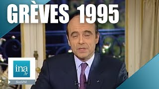 Alain Juppé quotLes grèves de 1995quot  Archive INA [upl. by Lepley]