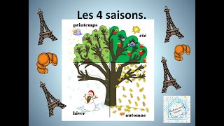 Les 4 saisons en francais Fle Apprendre les 4 saisons et le climat [upl. by Olegnaleahcim]