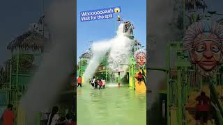 Wet N joy water splash on people heavy water flow side waterpark wetnjoywaterpark imagica [upl. by Swithin]