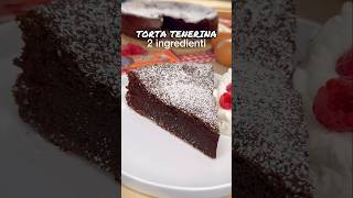 Torta tenerina 🍫 2 ingredienti senza farina e senza zuccheri aggiunti cioccolato ricette [upl. by Nuawtna]