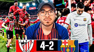 REACCIONANDO al ATHLETIC BILBAO 42 BARCELONA ¡MURIÓ el FUTBOL El BARÇA ELIMINADO [upl. by Burrill]