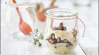 Ovo Rezept Holunderblütencreme mit crunchy kick [upl. by Duster]