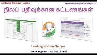 நிலப் பதிவுக்கான கட்டணங்கள்  Land Registration Charges [upl. by Tnias]