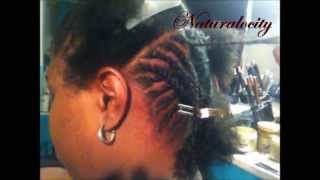 Diagonal Cornrow Braided Two Strand Twist Natural Protective Hairstyle  Naturalocity [upl. by Diandra]