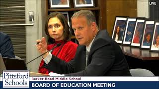 Pittsford Board of Education Meeting  December 12 2023 [upl. by Merissa]