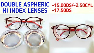 Double Aspheric Lens  High Index Lenses High Myopia Glasses [upl. by Jackquelin]