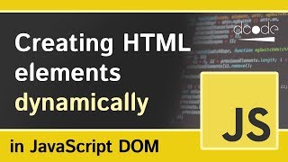 DocumentcreateElement  Javascript DOM [upl. by Lazar364]