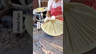 How To Make 100💖 Natural Hand Fan  Hand fan making at home shorts fan nature [upl. by Joella]