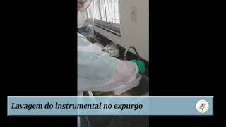 Lavagem de instrumental no expurgo da Central de Material e Esterilização CME [upl. by Enovad]