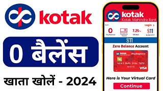 Kotak Mahindra Bank Zero Balance Account Opening 2024  Kotak Bank me account Kaise Kholen [upl. by Karola]