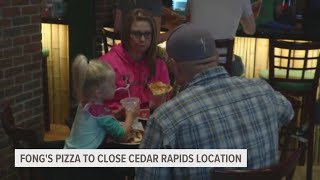 Fongs Pizza to close Cedar Rapids location due to economic uncertainty [upl. by Halsted]