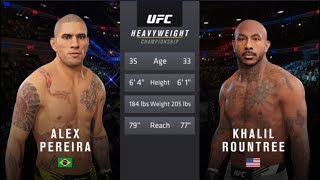 FULL FIGHT  Alex Pereira Vs Khalil Roundtree UFC 307 [upl. by Lehcir]