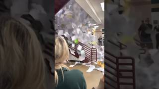 Last Day Of School Paper Toss 🤣 shorts [upl. by Naoma]