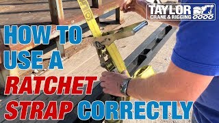 How to Use a Ratchet Strap to Secure a Load on a Trailer [upl. by Thirion]