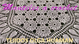 MANTELES TEJIDOS A CROCHET POR TEJIDOS OLGA HUAMAN [upl. by Sivlek63]