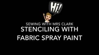 Stenciling with Fabric Spray Paint [upl. by Ahsiemaj]