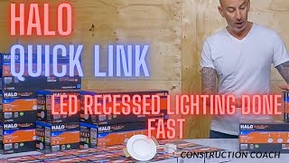 Halo Quick Link  The fastest way to install LED recessed lighting  29 of 157 Cabin build project [upl. by Roarke]