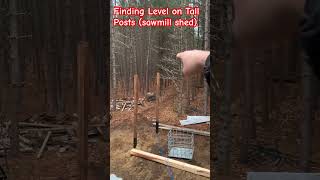 When All Posts Need to Be 100 Level I Use a Laser Level sawmill shed build continues laserlevel [upl. by Nonnahc]