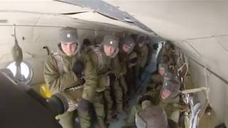 Первый прыжок с парашютом  The first parachute jump in the Russian army [upl. by Amhsirak634]