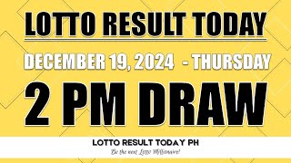 WATCH PCSO Live Lotto Result Today 2PM December 19 2024  LRT PH [upl. by Vona620]