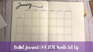 A4 Bullet Journal 2018 Monthly Set up in Scibbles that Matter [upl. by Arrahs995]