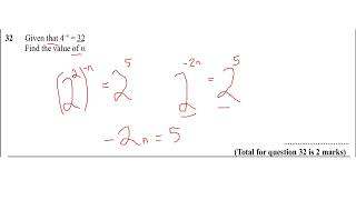 GCSE 91 Maths Higher Tier only Fractional and Negative Indices Challenge Question OCR AQA EDEXCEL [upl. by Chastity]