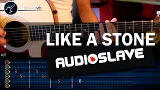 Cómo tocar quotLike a Stonequot de Audioslave en Guitarra Acústica HD Tutorial  Christianvib [upl. by Inaffets356]