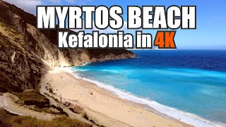 Kefalonia Greece  Myrtos Beach  On a Windy Day [upl. by Chaffin505]