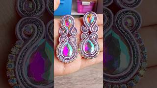 Aretes hechos a mano aretesartesanales aretessoutache areteshechoamano [upl. by Kcirddes58]