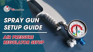 How To Set Up Paint Gun for Spraying By LEMATEC Air Flow Regulator Gauge Easy to help your job [upl. by Namzzaj]