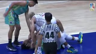 Michael Juico Ejected after disqualifying foul against Ryan Reyes  Muscovados vs Heatwaves MPBL [upl. by Kcinemod]