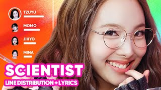 TWICE  SCIENTIST Line Distribution  Lyrics Karaoke PATREON REQUESTED [upl. by Dnumyar497]