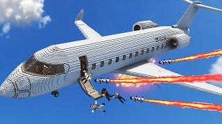 Realistic Aircraft Shootdown Crashes w Ragdolls 😱 Teardown [upl. by Imhskal]