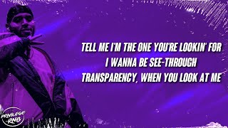 Chris Brown  Transparency Lyrics [upl. by Sammy]