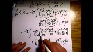 Griffiths Quantum Mechanics Problem 17 Time Derivative of Expectation Value of Momentum Ehrenfest [upl. by Iaria]