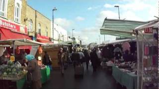 Walking through Ridley Road Street Market Dalston London UK 18th November 2011 [upl. by Aniluap431]