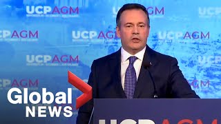 Alberta Premier Jason Kenney makes speech at United Conservative Party meeting  FULL [upl. by Gurl]