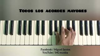 acordes mayores en el piano 🎹🎼🎵🎶 [upl. by Halsted]